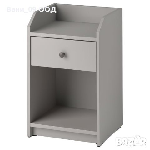 Нощно шкафче в сив цвят, снимка 1 - Шкафове - 40442092