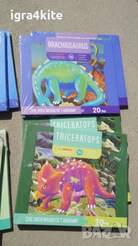 НАМАЛЕНА ЦЕНА! Шест модела магнитни пъзели с динозаври с магнитни корици, снимка 6 - Игри и пъзели - 36504789