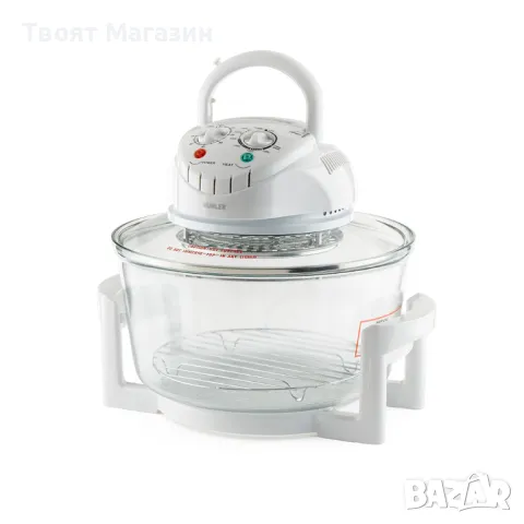 Компактна халогенна фурна и еър фрайър 2в1 Muhler MFC-1200, 1400W, 12 л, снимка 5 - Печки, фурни - 48395648