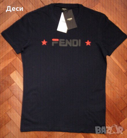  FENDI мъжка тениска нова с етикет - размер M,L,XL,XXL