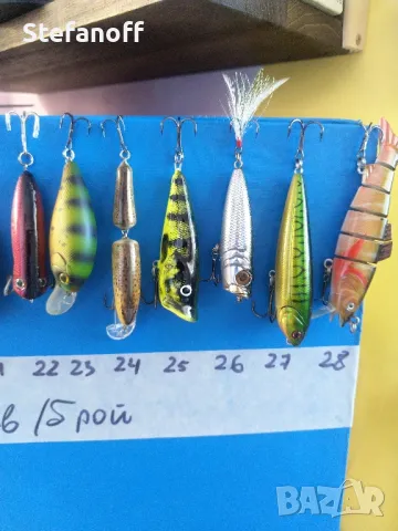 Воблери за риболов, различни видове, снимка 9 - Такъми - 49569123
