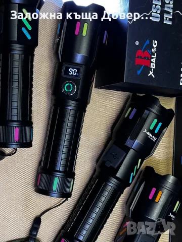 Най мощния Led тактически алуминиев фенер Li-ion power bank, снимка 12 - Екипировка - 48339722