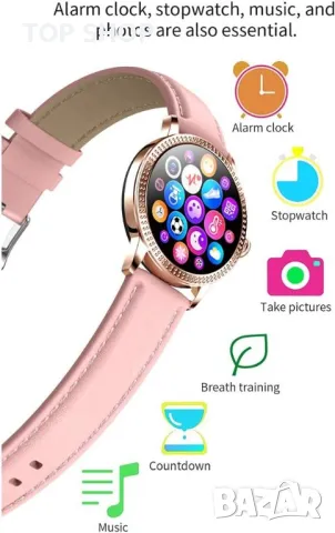 Луксозен смарт часовник CF18P - златно- розов, снимка 9 - Смарт часовници - 48780761