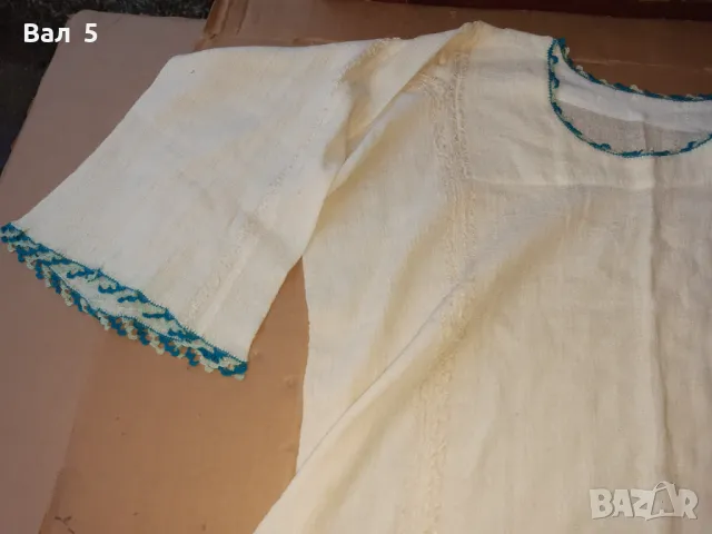 Автентична рядка кенарена риза с дантела . Носия, снимка 4 - Антикварни и старинни предмети - 49391696