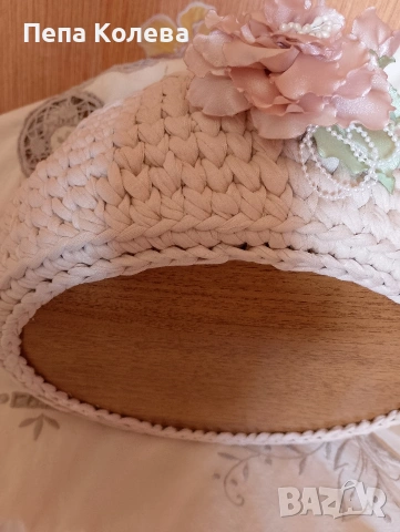 Панери-ръчно изработени от прежда Макарон , снимка 5 - Декорация за дома - 53871334