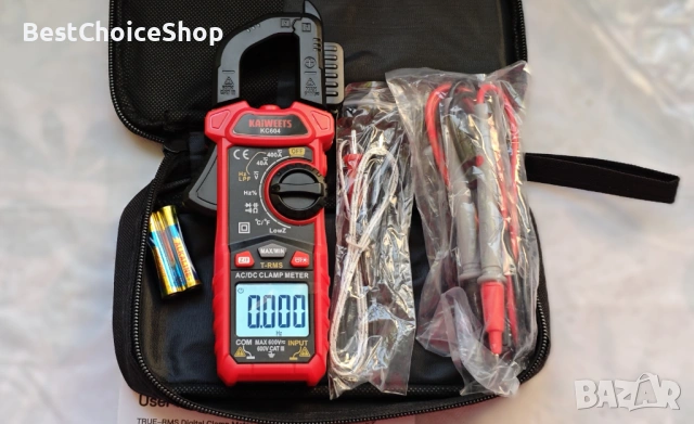 амперметър, клещов мултицет, измерващ AC/DC ,ток,температура,продължение на веригата,диод, NCV, снимка 5 - Други инструменти - 53699121