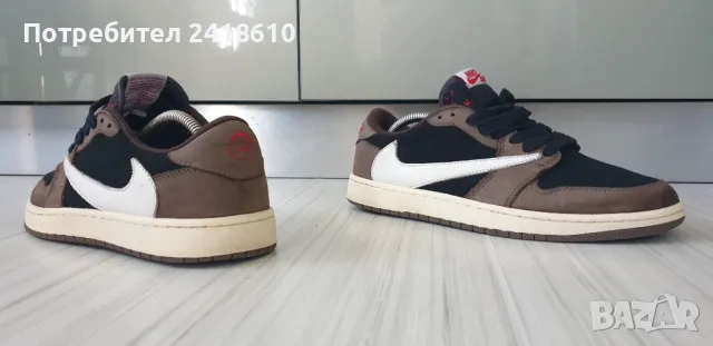 Nike Air Jordan 1 x Travis Scott  Mens Size 42/26.5 UK 7.5  US 8.5 ОРИГИНАЛ! Мъжки Кецове., снимка 9 - Кецове - 47389633