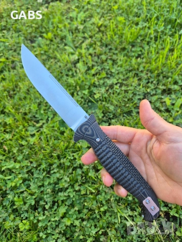 Руски сгъваем нож REPTILIAN,стомана D2,No1684, снимка 8 - Ножове - 51576496