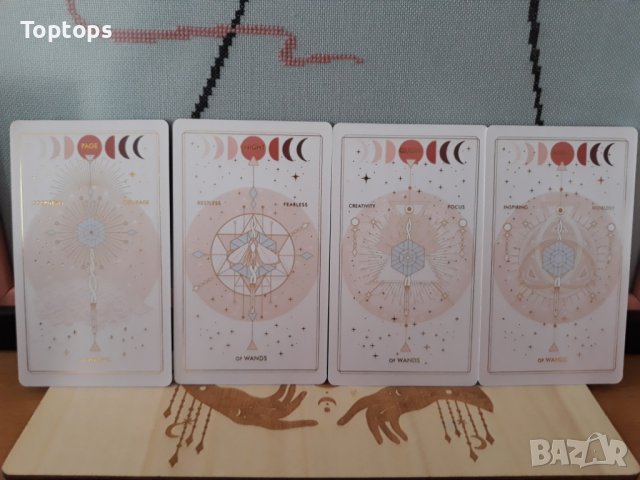 Прекрасни таро карти със златни елементи 7х12см - Destiny Tarot Deck, снимка 12 - Други - 42020216