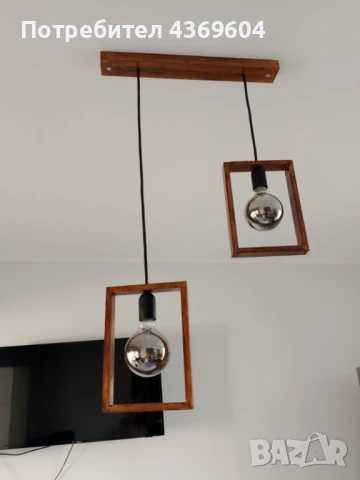 Ръчно изработени дървени полилеи скандинавски стил, снимка 3 - Декорация за дома - 51186968