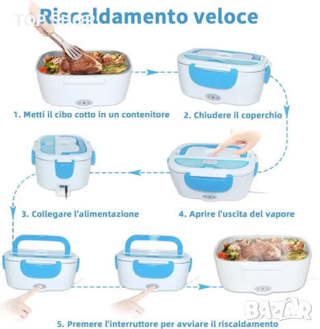 Електрическа кутия за обяд Polygono 1,5 л (55 W/220 V) Работни кутии за храна за обяд, термичен нагр, снимка 6 - Кутии за храна - 48830212