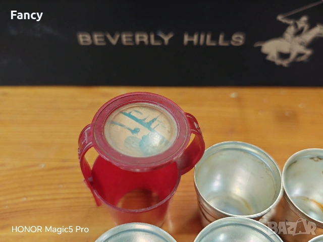 Стар руски комплект 5 чашки , снимка 5 - Антикварни и старинни предмети - 53452317