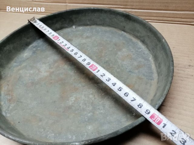 Стара Кована Медна Тава За Баница. , снимка 6 - Антикварни и старинни предмети - 35838852