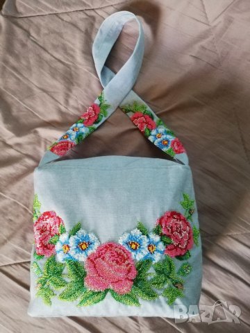 Дамска чанта с мъниста , снимка 7 - Чанти - 35760410