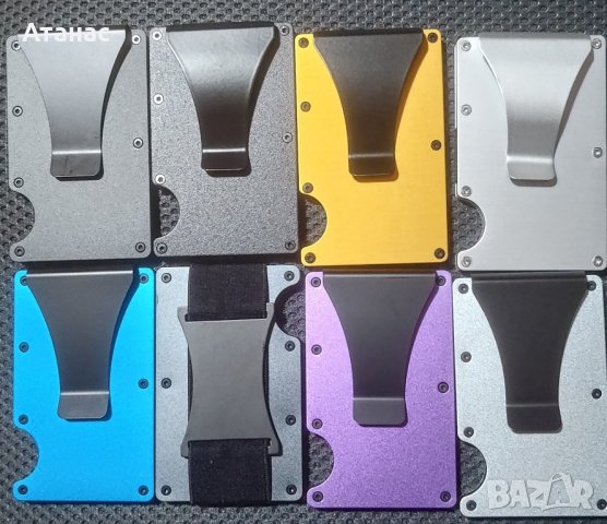 Метален портфейл за карти. Със блокиране на сканирането им (RFID)., снимка 5 - Портфейли, портмонета - 37291759