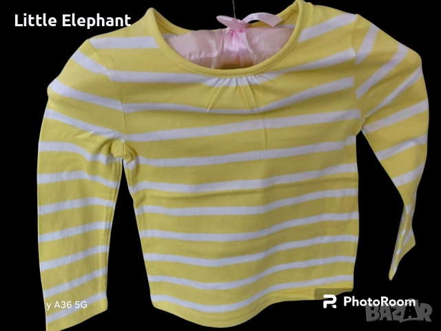 Блузка с дълъг ръкав за 2-3 год мом райе бяло и жълто,Англия/нова