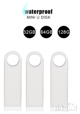 Удароустойчиви Водоустойчиви Метални Флашки Ключодържатели Windows11 10 8 7 Mac Linux 128GB 64GB USB, снимка 4 - USB Flash памети - 41383280