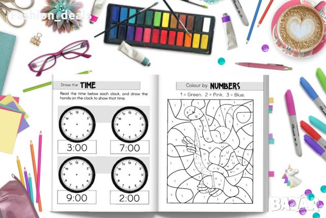 Нова заниматтелна книжка за деца 5-7 години Задачи Математика Практика Оцветяване Игри , снимка 6 - Други - 38878381