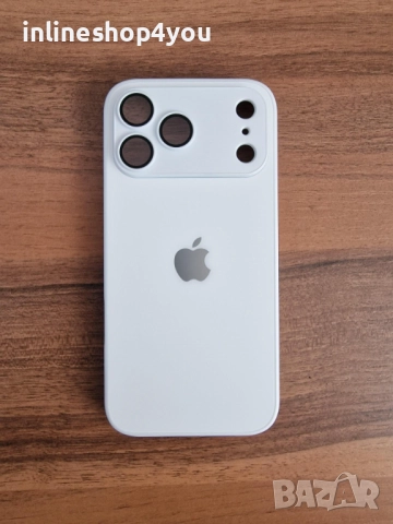 Матов Стъклен Кейс за Apple iPhone 17 Pro - Различни цветове, снимка 5 - Калъфи, кейсове - 52217565