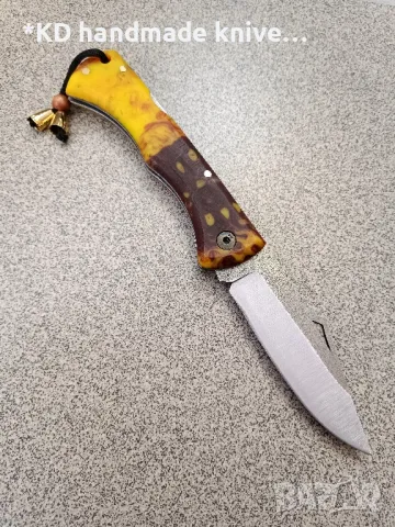 Сгъваем нож ръчно изработен, снимка 2 - Ножове - 48416742