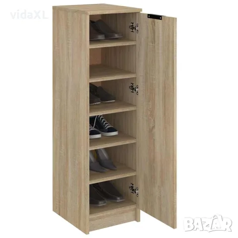vidaXL Шкаф за обувки, сонома дъб, 30x35x100 см, инженерно дърво, снимка 4 - Скринове - 56147947