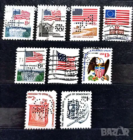 Америка перфини 9 бр.марки