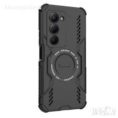 WANLONFENG Магнитен Калъф за Xiaomi Redmi 15 5G/4G | Комплект с 2 Стъклени Протектора | PC + TPU | M, снимка 4 - Калъфи, кейсове - 51997105