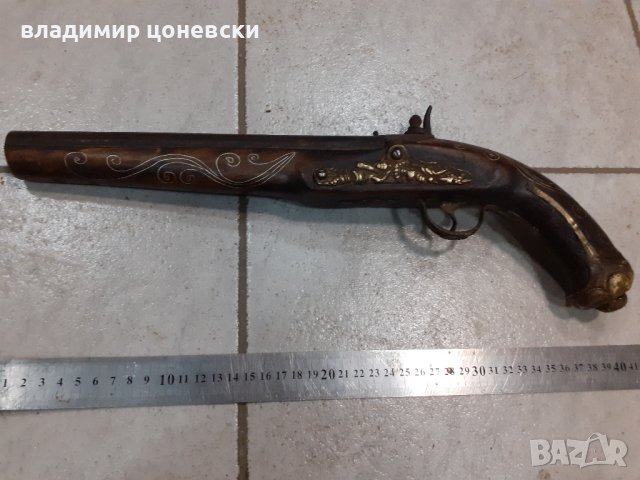 Стар красив кремъчен пистолет,пищов,оръжие, снимка 2 - Колекции - 42703699