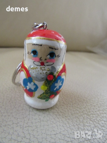 Ключодържател-матрьошка от Русия-Дядо Мраз