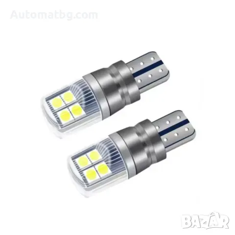 LED крушки Automat, Диодни, T10, 12V, SMD, 6000К, К-т 2бр, снимка 2 - Аксесоари и консумативи - 49003763