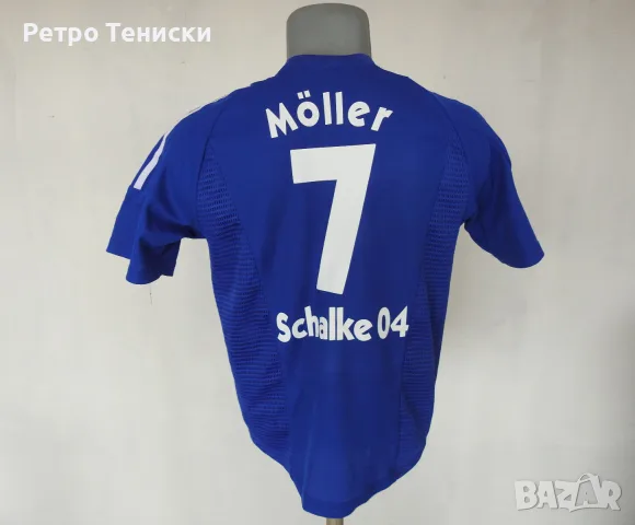 Тениска Schalke adidas — Деца размер XL Синьо (сезон 2002)