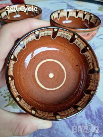 ✅ТРОЯНСКА КЕРАМИКА ВИСОКИ КУПИЧКИ/ЧАШКИ ЗА ДЕСЕРТ ИЛИ ДРУГО❗, снимка 3 - Сервизи - 52379670