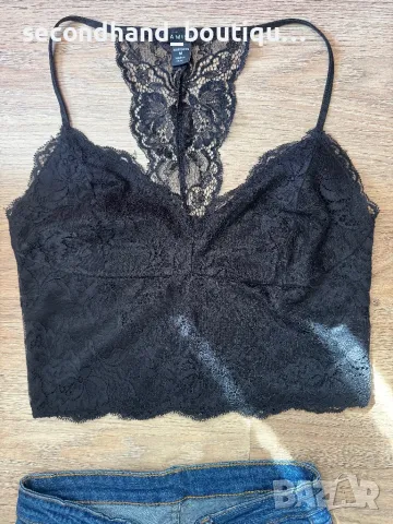 Сет от дънки и дантелено бюстие !, снимка 2 - Дънки - 50229446