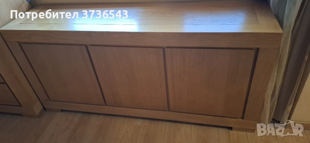 Шкаф / комод 170×45×79.5 см – масив дъб, 3 врати, снимка 2 - Шкафове - 53154708
