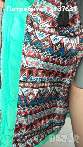 ДАМСКО ДЪЛГО ЗЕЛЕНО ЯКЕ- - Пролет / Есен - Размер XL , снимка 2 - Якета - 41798527