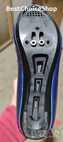 Мъжки велосипедни обувки, съвместими с SPD и Delta педали, дишащи, неплъзгащи - Сини UK 10 / EU 44, снимка 7 - Аксесоари за велосипеди - 53136698