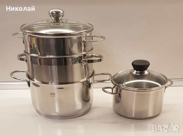 4 тенджери Cr-Ni стомана, снимка 4 - Съдове за готвене - 52517312