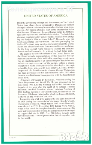 СЕТ ШЕСТ МОНЕТИ ОТ САЩ /виж описанието/, снимка 8 - Нумизматика и бонистика - 53649563