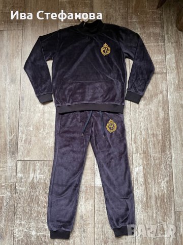 Нов плюшен екип сет 11-12 години плюш спортен комплект анцунг за мамче и момиче