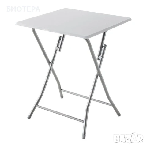 Сгъваема маса 60Х60Х75 CM. с бял плот