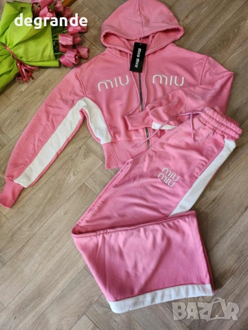 Розов Ватиран дамски комплект MiuMiu, снимка 2 - Комплекти - 51869254