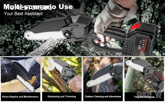 !!! ПРОМОЦИЯ !!! Мини верижен трион с две батерии, аксесоари и куфар за съхранение., снимка 3 - Други инструменти - 53350259