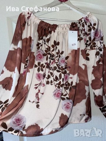 Страхотна нова елегантна one size универсален размер  блуза летен топ клонче рози , снимка 7 - Корсети, бюстиета, топове - 40325315