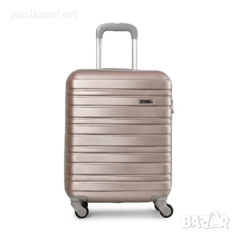 Куфар за ръчен багаж малък 54 см. ABS син, снимка 2 - Куфари - 56200138