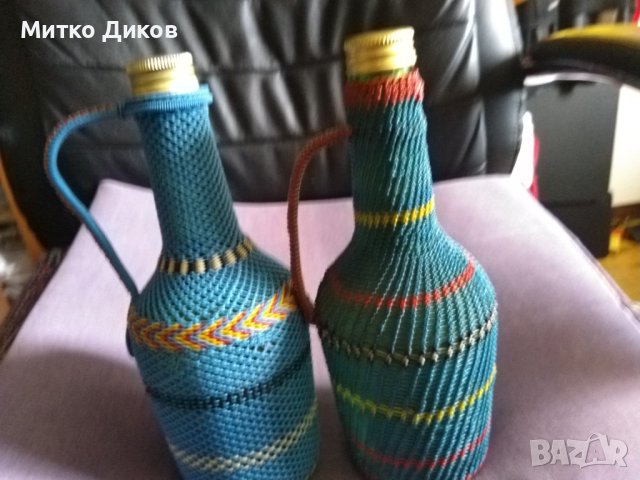 Плетени шишета 0,500млл от соца, снимка 5 - Колекции - 41182897