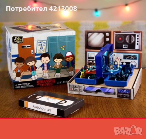 Polly Pocket Collector Playset, Stranger Things Compact with 6 Special Edition Polly Pocket, снимка 3 - Колекции - 53534763