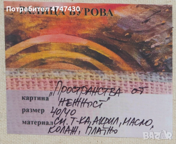 Ралица Бурова картина маслени бои, снимка 7 - Картини - 53617382