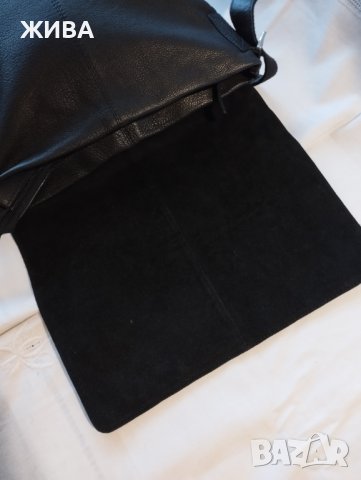 RICARDO COLLI - ЕСТЕСТВЕНА КОЖА мъжка,голяма,черна чанта през рамо за лаптоп или таблет, снимка 5 - Чанти - 41682749