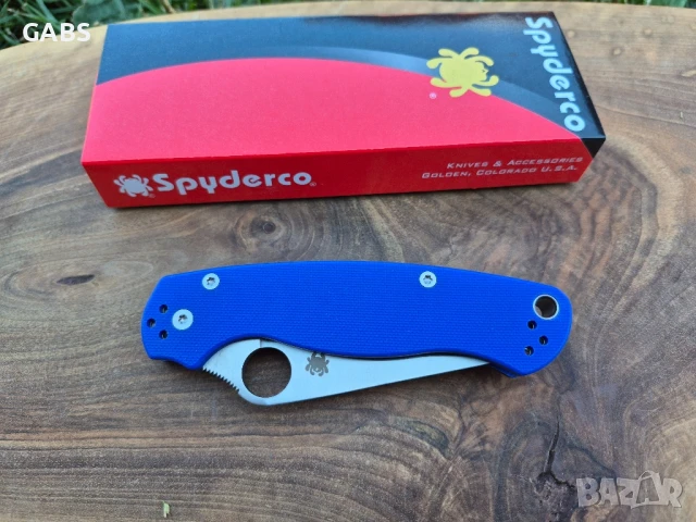 Сгъваем нож Spyderco Paramilitary C223, снимка 3 - Ножове - 50786930