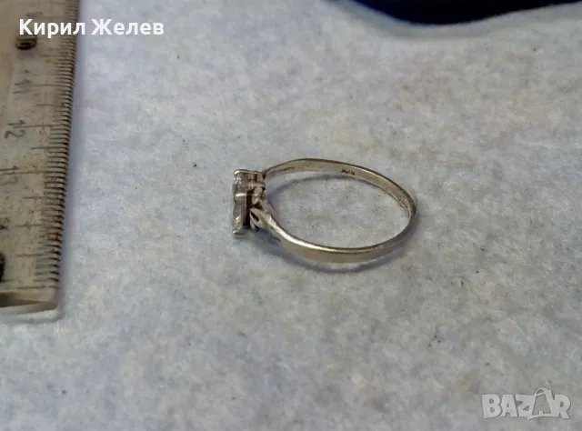 СКЪПОЦЕНЕН СРЕБЪРЕН ПРЪСТЕН СРЕБРО 925 с ЮВЕЛИРНО ФАСЕТИРАН БЛЕСТЯЩ ЦИРКОН 48961, снимка 5 - Пръстени - 49757507